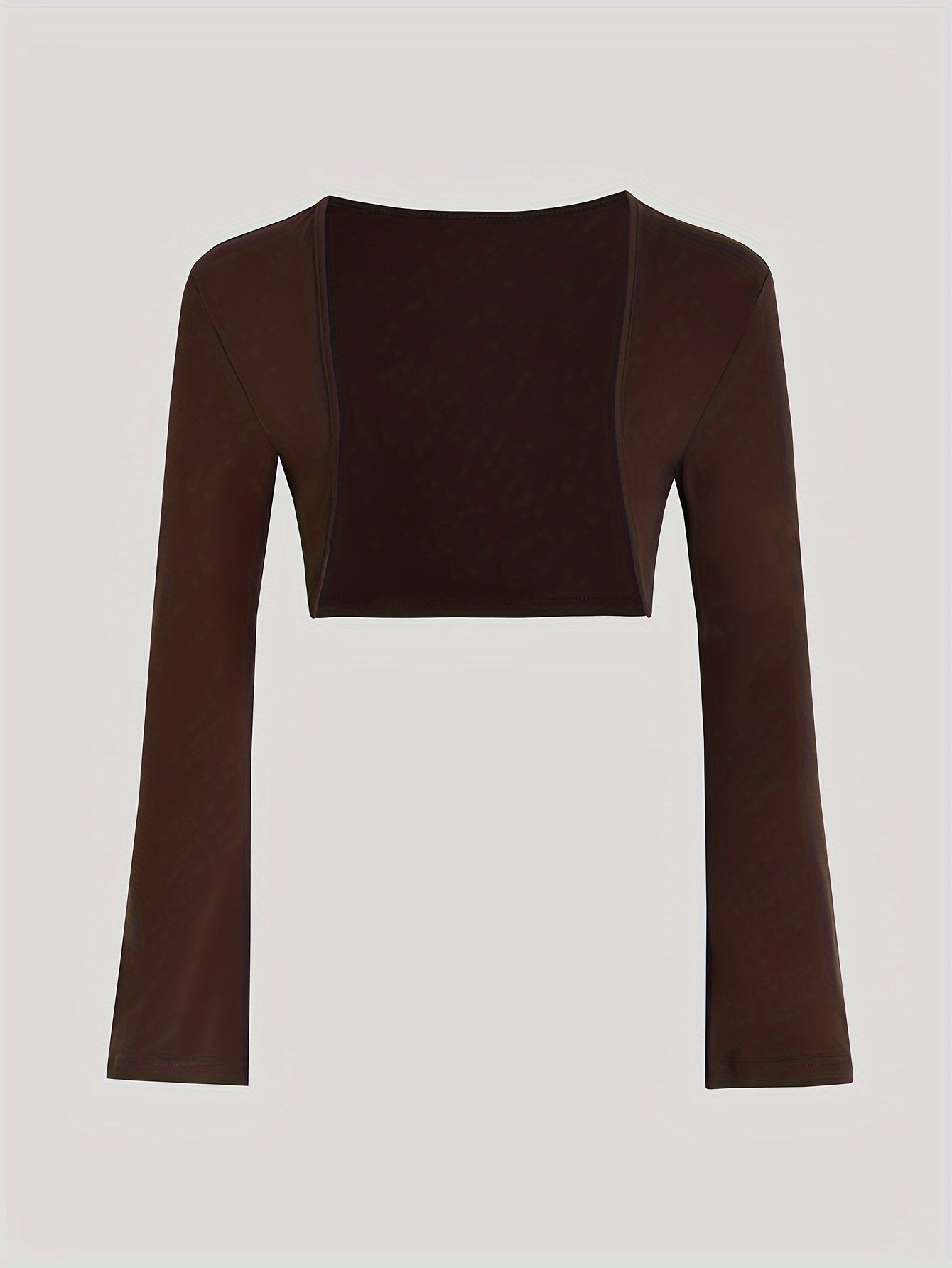 A Two-Piece Set Featuring a Short Crop Top with Long Sleeves And a Fitted Waistline Dress, Perfect for Spring And Autumn